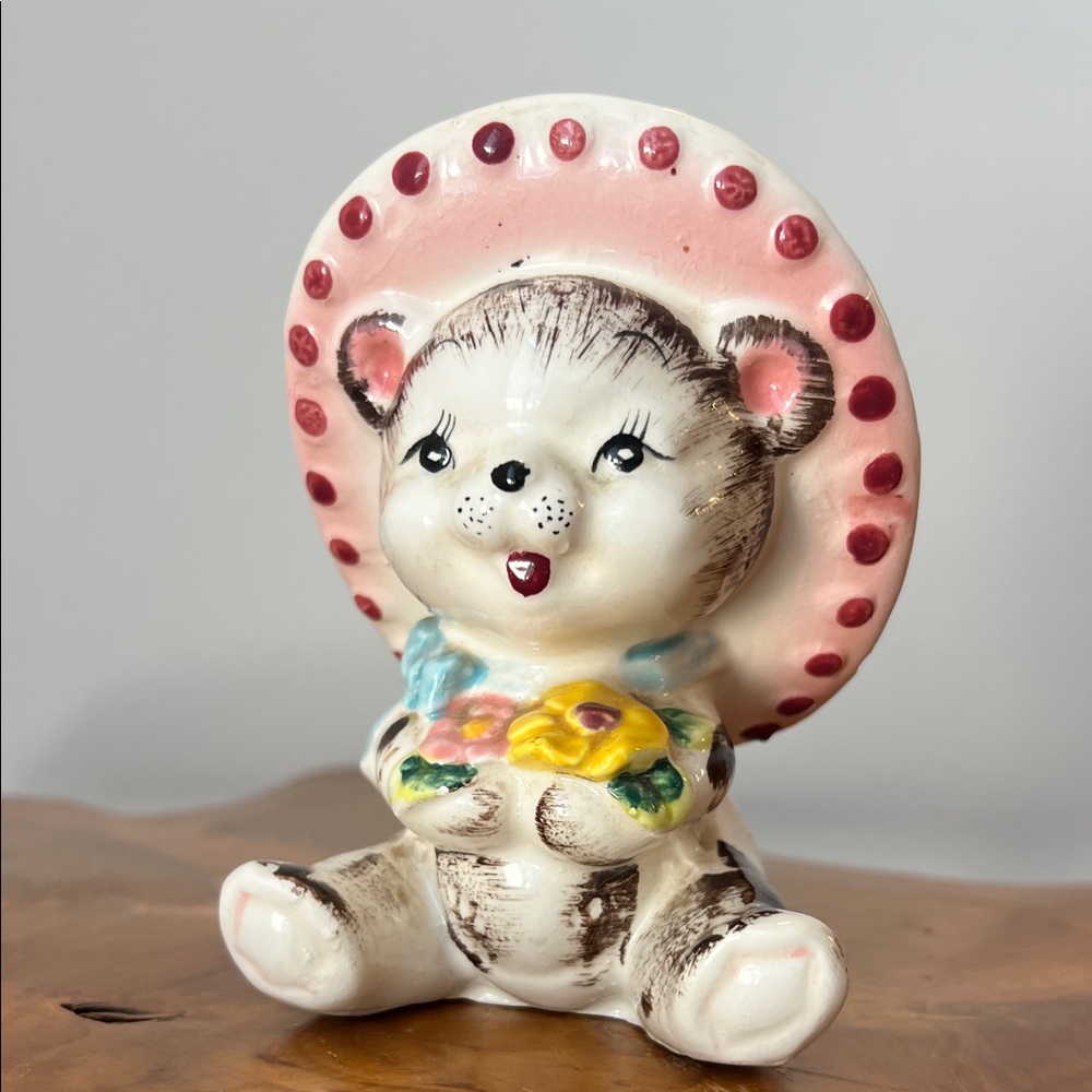 Vintage Baby Bear Head Planter